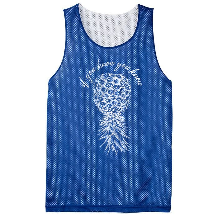 Vintage Upside Down Pineapple Subtle Swinger Gift Mesh Reversible Basketball Jersey Tank