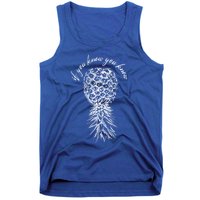 Vintage Upside Down Pineapple Subtle Swinger Gift Tank Top