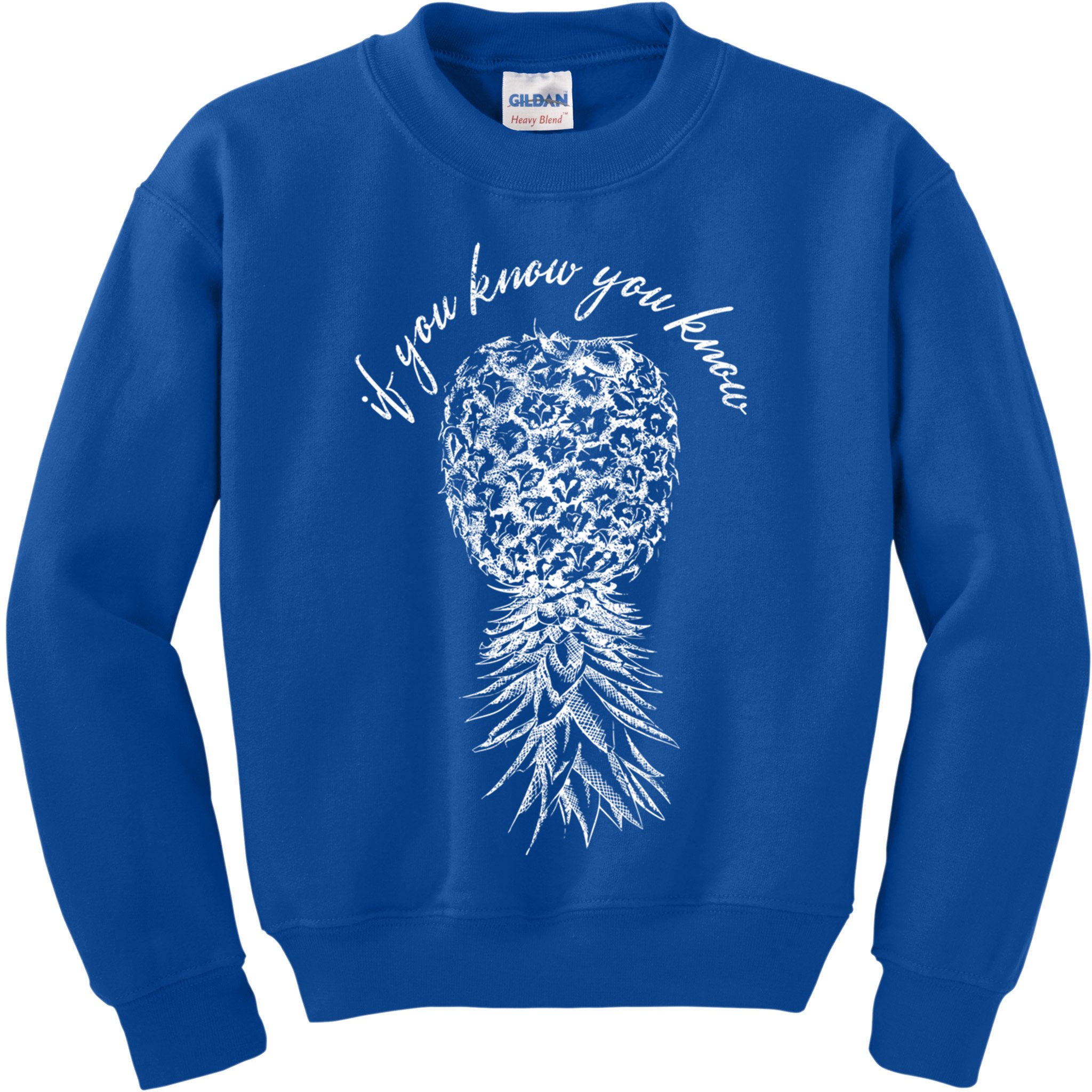 Vintage Upside Down Pineapple Subtle Swinger Gift Kids Sweatshirt