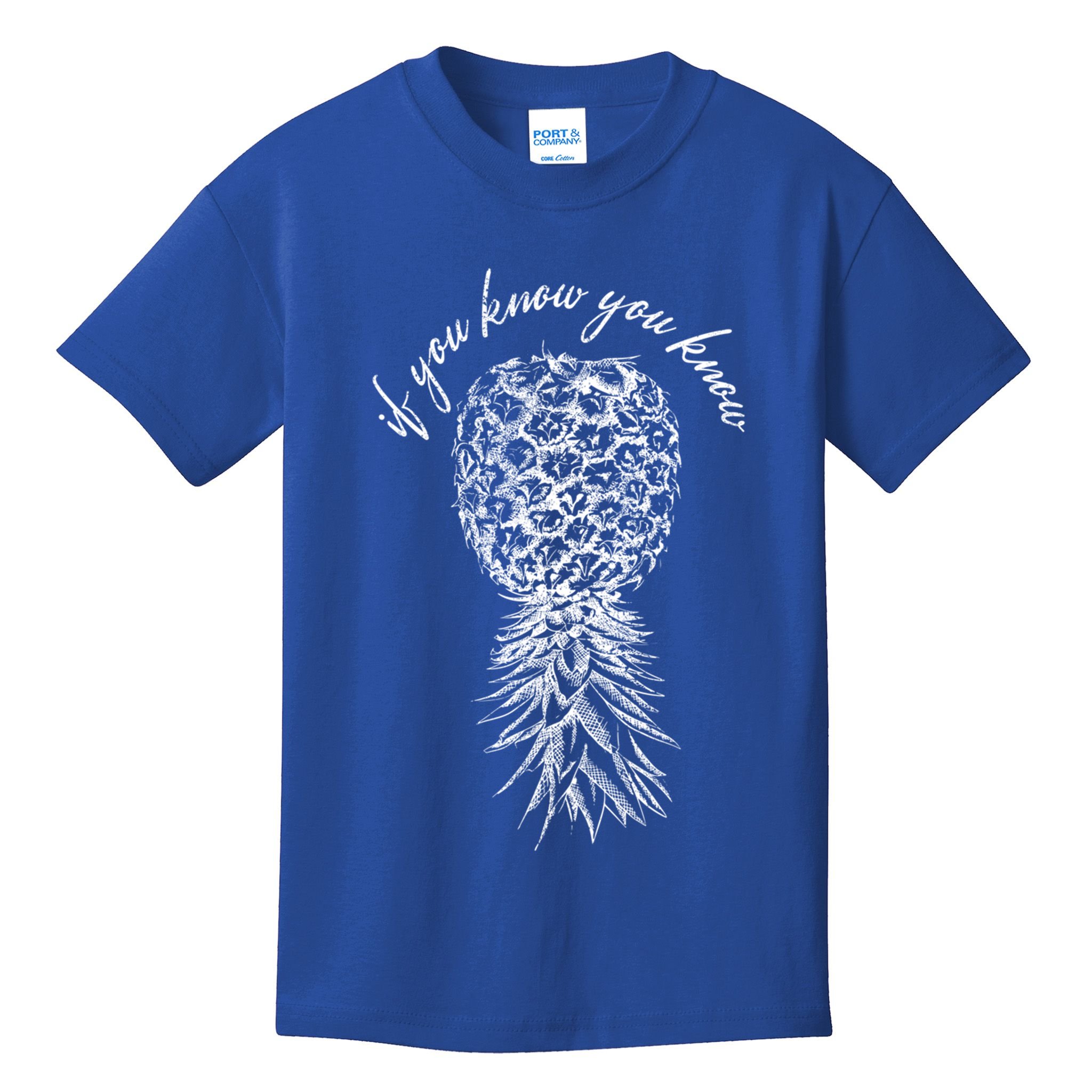 Vintage Upside Down Pineapple Subtle Swinger Gift Kids T-Shirt