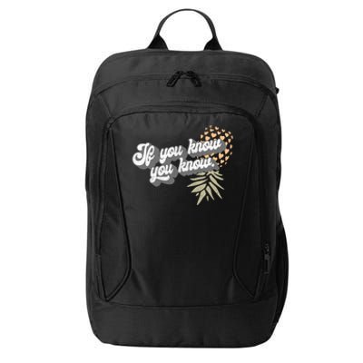 Vintage Upside Down Pineapple Subtle Swinger Cool Gift City Backpack