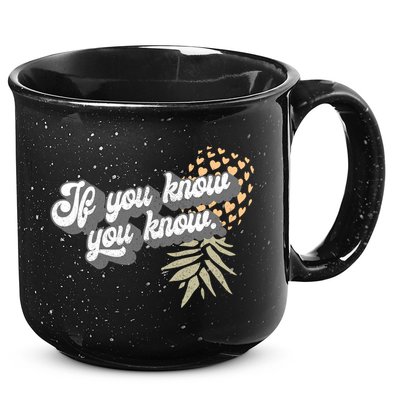 Vintage Upside Down Pineapple Subtle Swinger Cool Gift 15oz Campfire Ceramic Mug