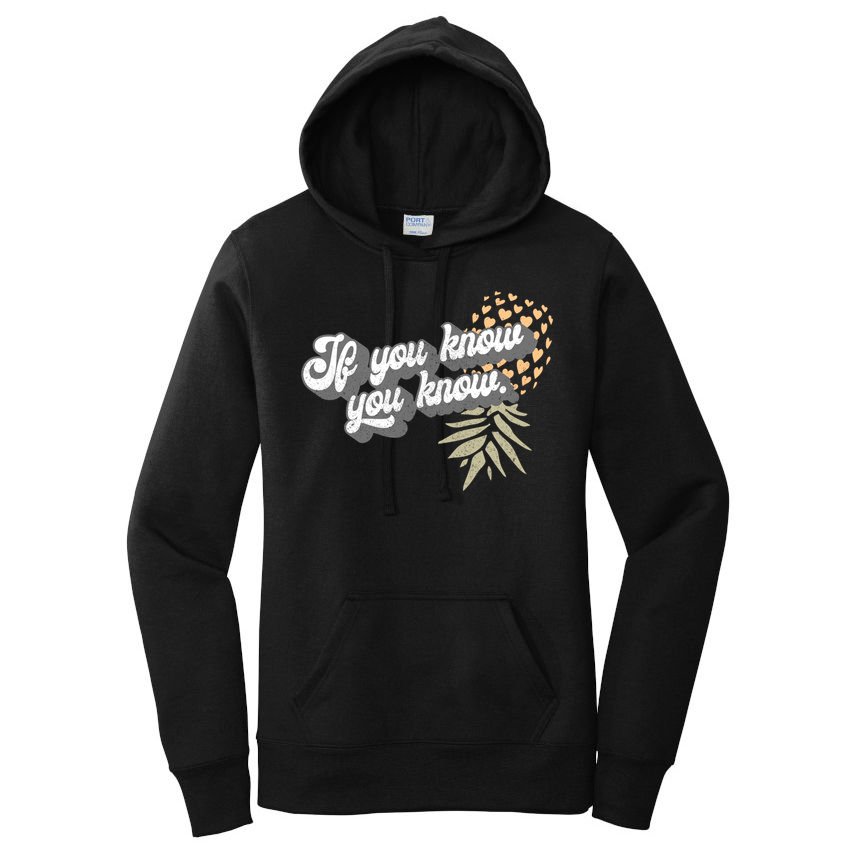 Vintage Upside Down Pineapple Subtle Swinger Cool Gift Women's Pullover Hoodie