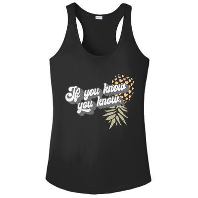 Vintage Upside Down Pineapple Subtle Swinger Cool Gift Ladies PosiCharge Competitor Racerback Tank