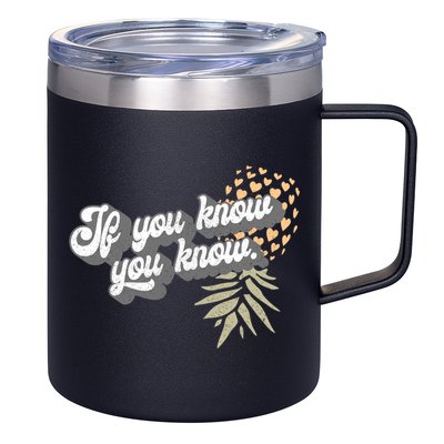 Vintage Upside Down Pineapple Subtle Swinger Cool Gift 12oz Stainless Steel Coffee Mug