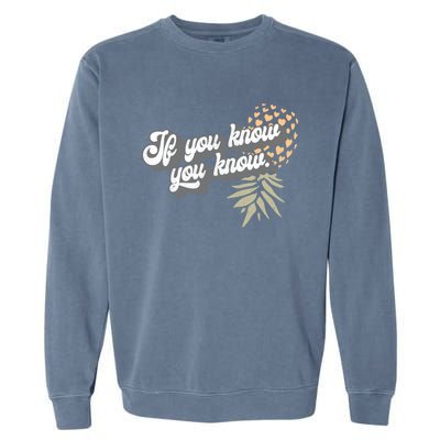 Vintage Upside Down Pineapple Subtle Swinger Cool Gift Garment-Dyed Sweatshirt