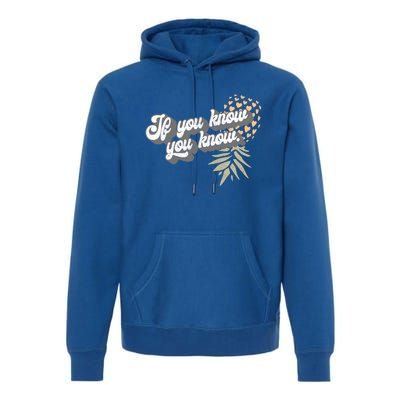 Vintage Upside Down Pineapple Subtle Swinger Cool Gift Premium Hoodie