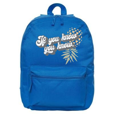 Vintage Upside Down Pineapple Subtle Swinger Cool Gift 16 in Basic Backpack