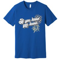 Vintage Upside Down Pineapple Subtle Swinger Cool Gift Premium T-Shirt