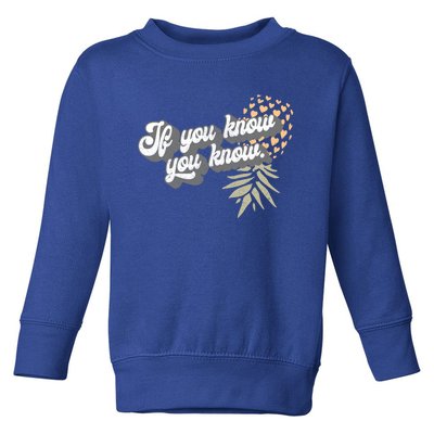 Vintage Upside Down Pineapple Subtle Swinger Cool Gift Toddler Sweatshirt