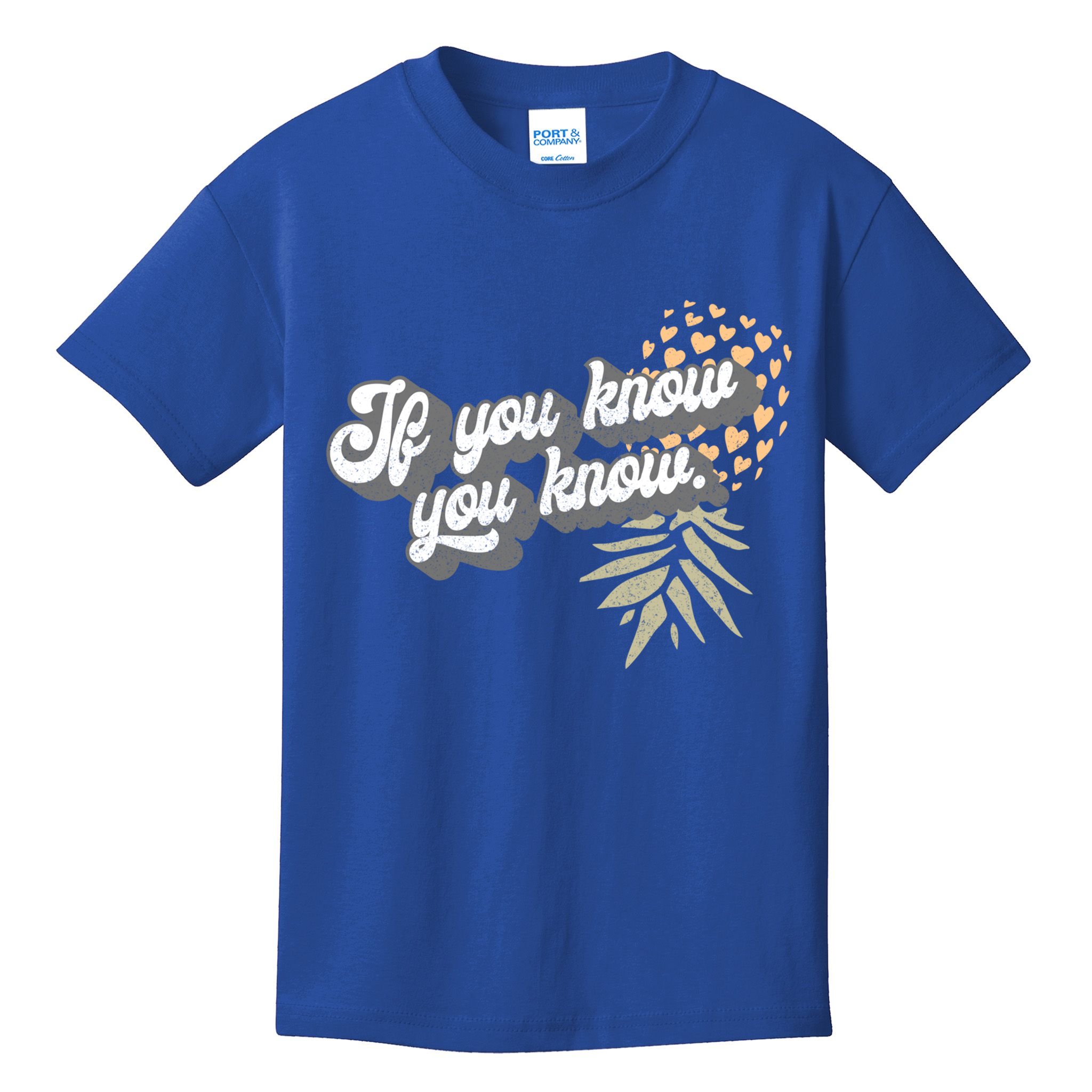 Vintage Upside Down Pineapple Subtle Swinger Cool Gift Kids T-Shirt