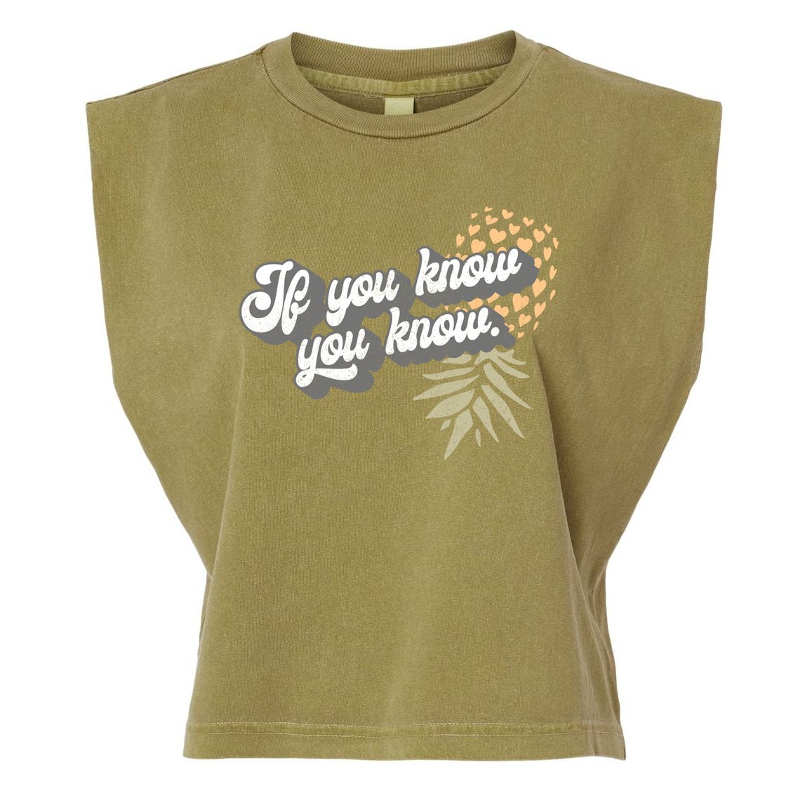 Vintage Upside Down Pineapple Subtle Swinger Cool Gift Garment-Dyed Women's Muscle Tee