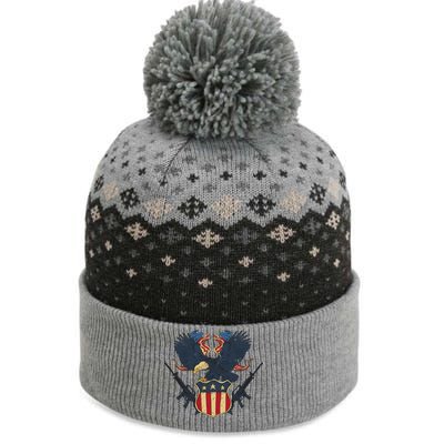 Veteran USA Eagle The Baniff Cuffed Pom Beanie