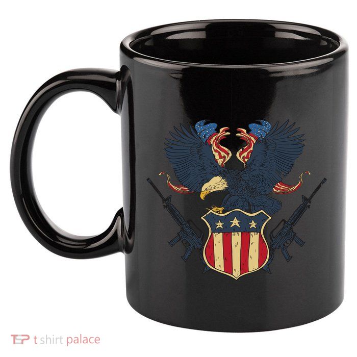 Veteran USA Eagle 11oz C Handle Ceramic Mug