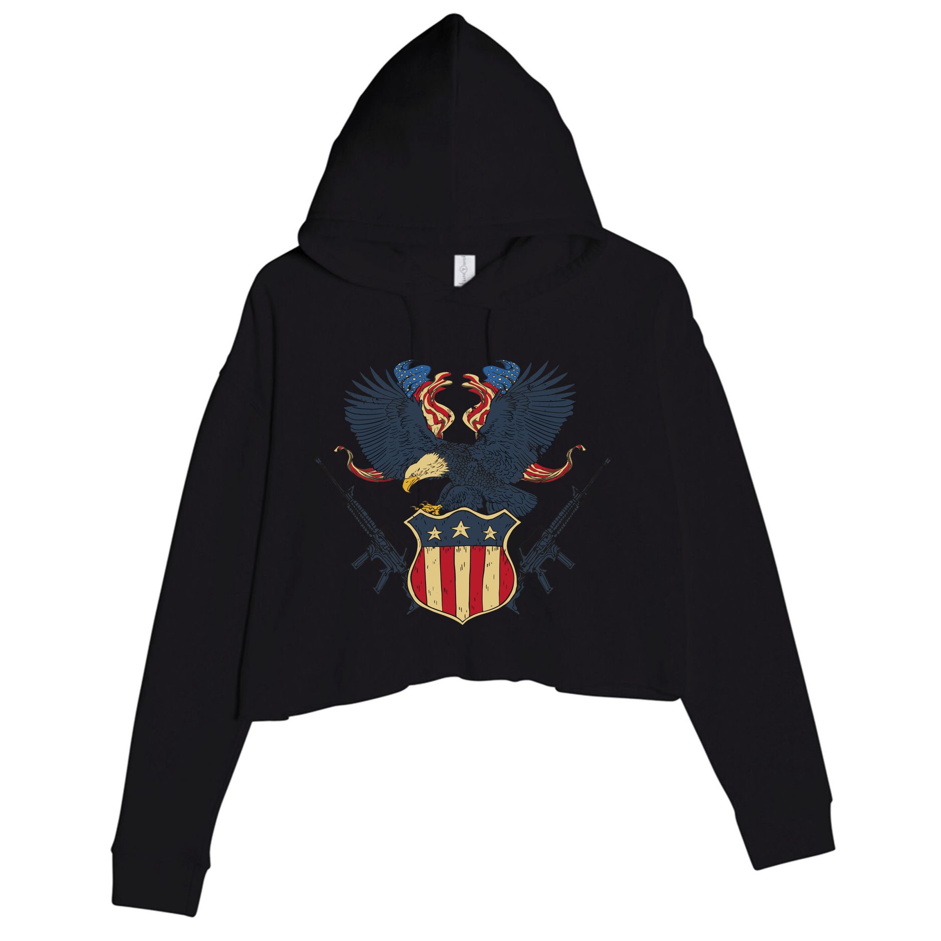 Veteran USA Eagle Crop Fleece Hoodie