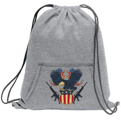 Veteran USA Eagle Sweatshirt Cinch Pack Bag