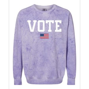 Vote Usa Election Patriotic American Flag Voting Colorblast Crewneck Sweatshirt