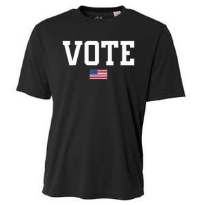 Vote Usa Election Patriotic American Flag Voting Cooling Performance Crew T-Shirt