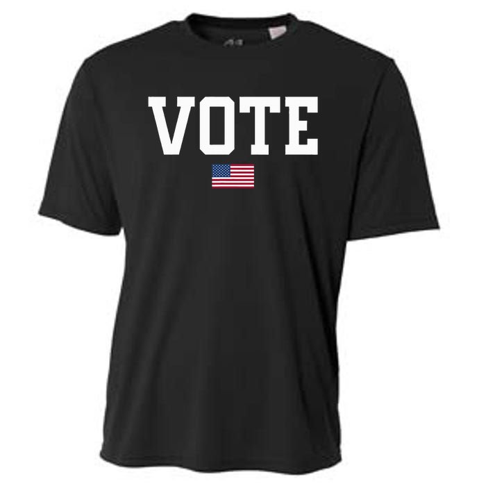 Vote Usa Election Patriotic American Flag Voting Cooling Performance Crew T-Shirt