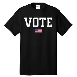 Vote Usa Election Patriotic American Flag Voting Tall T-Shirt