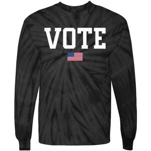 Vote Usa Election Patriotic American Flag Voting Tie-Dye Long Sleeve Shirt