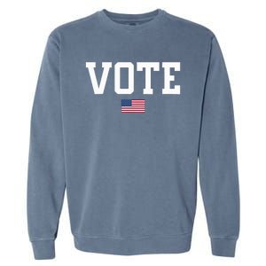 Vote Usa Election Patriotic American Flag Voting Garment-Dyed Sweatshirt