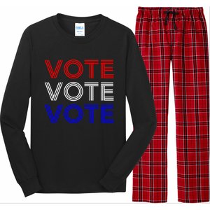 Vote Usa Election Cute Gift Long Sleeve Pajama Set