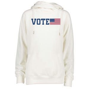 Vote Usa Election Patriotic American Flag Voting Womens Funnel Neck Pullover Hood