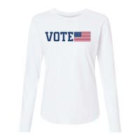 Vote Usa Election Patriotic American Flag Voting Womens Cotton Relaxed Long Sleeve T-Shirt