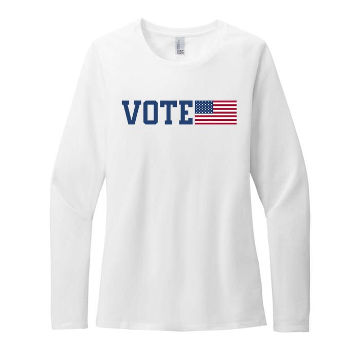 Vote Usa Election Patriotic American Flag Voting Womens CVC Long Sleeve Shirt