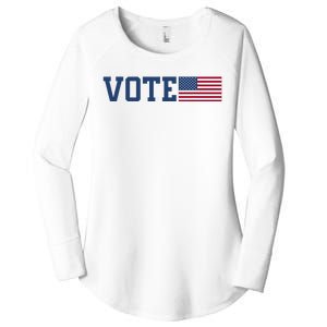 Vote Usa Election Patriotic American Flag Voting Women's Perfect Tri Tunic Long Sleeve Shirt