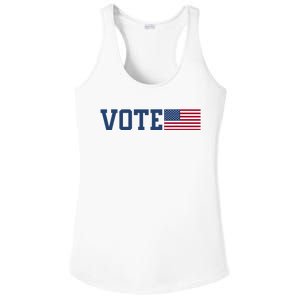 Vote Usa Election Patriotic American Flag Voting Ladies PosiCharge Competitor Racerback Tank