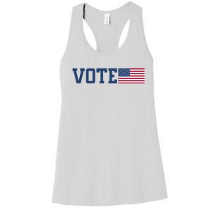 Vote Usa Election Patriotic American Flag Voting Women's Racerback Tank