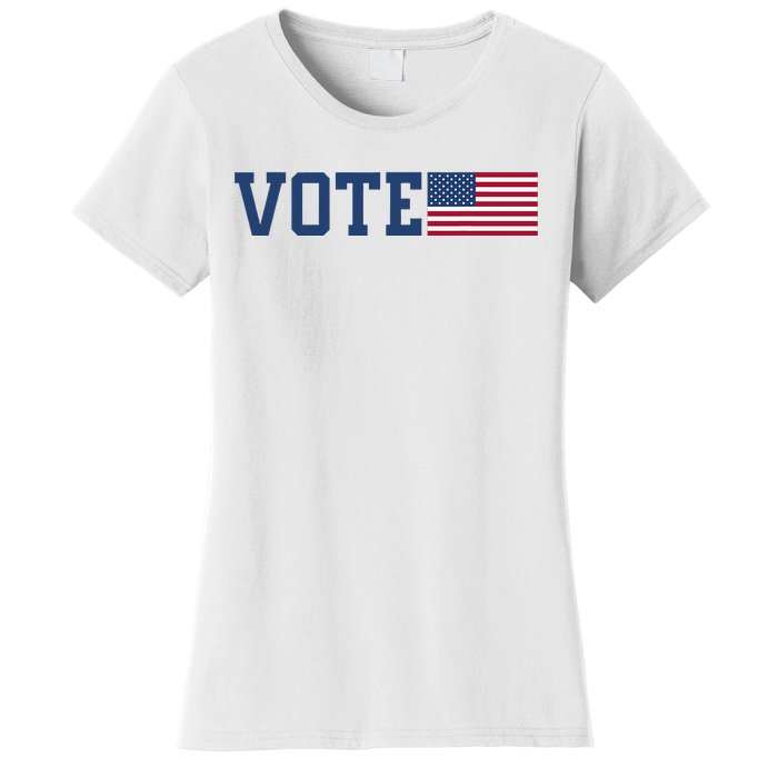 Vote Usa Election Patriotic American Flag Voting Women's T-Shirt