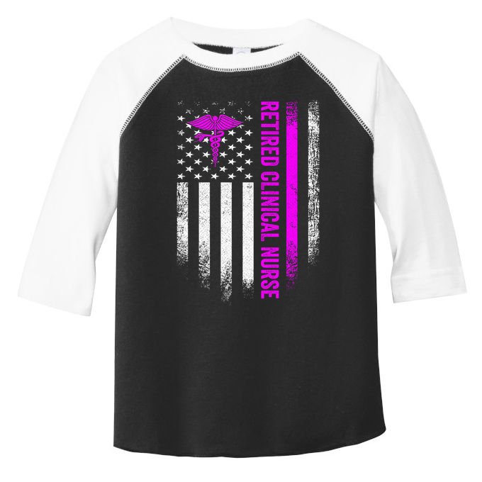 Vintage Usa Flag Proud Retired Clinical Nurse Retiret Gift Toddler Fine Jersey T-Shirt