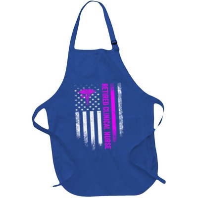 Vintage Usa Flag Proud Retired Clinical Nurse Retiret Gift Apron