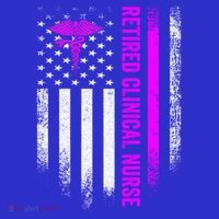 Vintage Usa Flag Proud Retired Clinical Nurse Retiret Gift Poster
