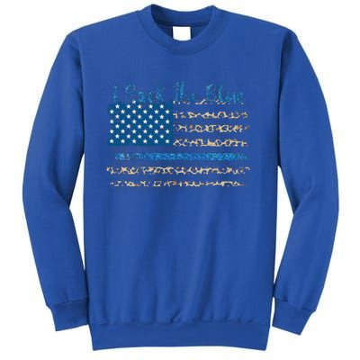 Vintage Usa Flag I Back The Blue Thin Blue Line Police Gift Sweatshirt