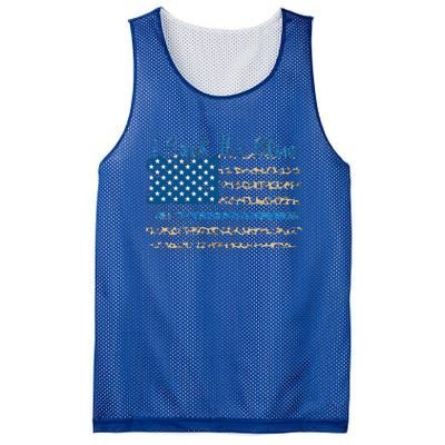 Vintage Usa Flag I Back The Blue Thin Blue Line Police Gift Mesh Reversible Basketball Jersey Tank