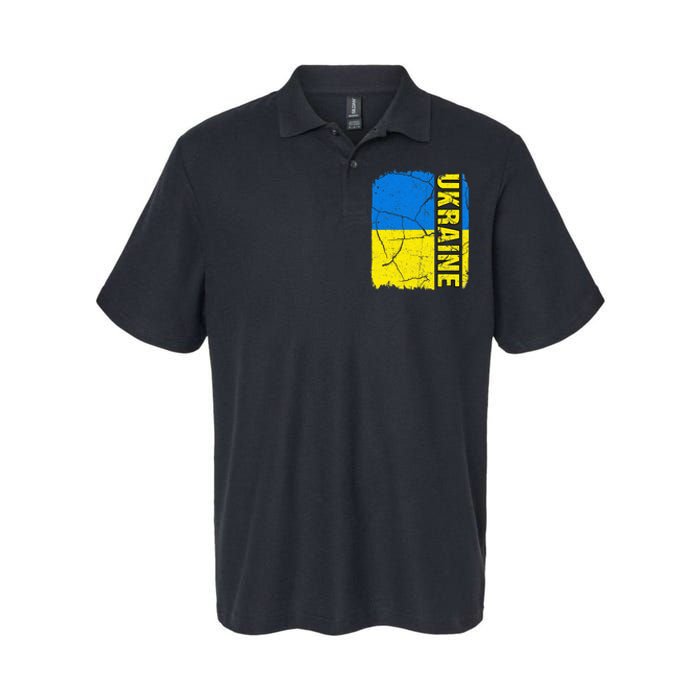 Vintage Ukrainian Flag Ukraine Pride Roots Heritage Gift Softstyle Adult Sport Polo