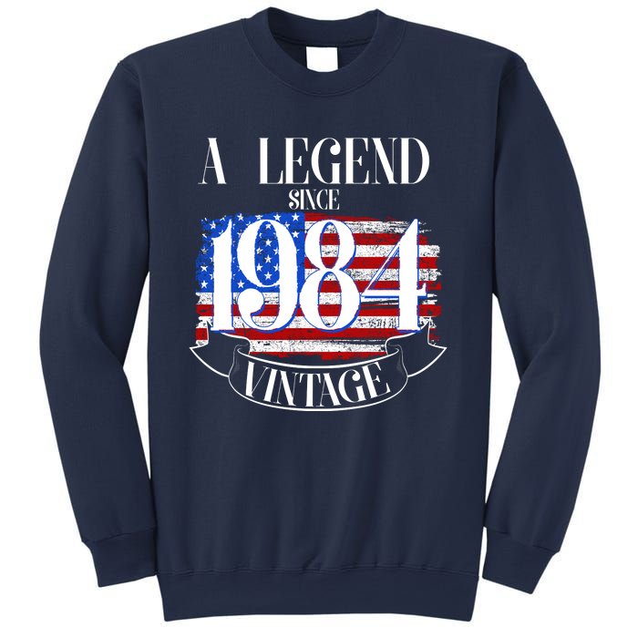 Vintage Usa Flag A Legend Since 1984 40th Birthday Sweatshirt