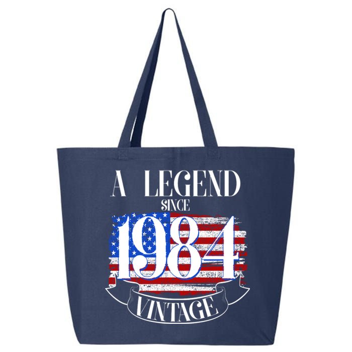 Vintage Usa Flag A Legend Since 1984 40th Birthday 25L Jumbo Tote