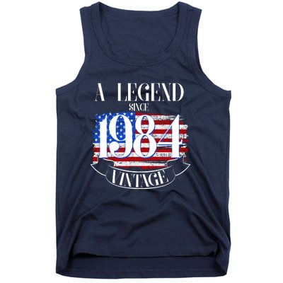 Vintage Usa Flag A Legend Since 1984 40th Birthday Tank Top