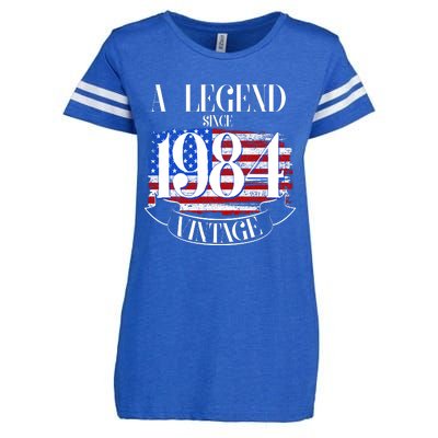 Vintage Usa Flag A Legend Since 1984 40th Birthday Enza Ladies Jersey Football T-Shirt