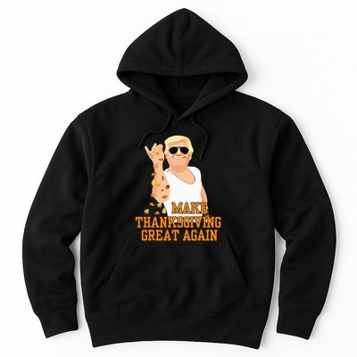 Vintage USA Flag Trumpkin Pie Make Thanksgiving Great Again Hoodie