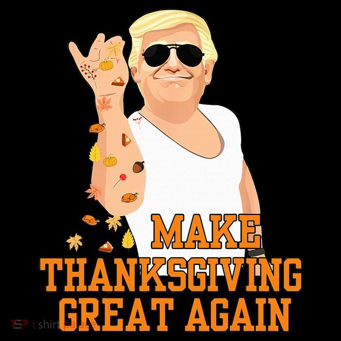 Vintage USA Flag Trumpkin Pie Make Thanksgiving Great Again Tank Top