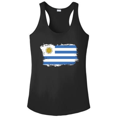 Vintage Uruguay Flag Ladies PosiCharge Competitor Racerback Tank