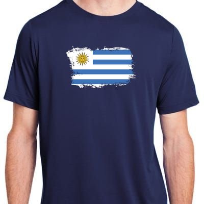 Vintage Uruguay Flag Adult ChromaSoft Performance T-Shirt