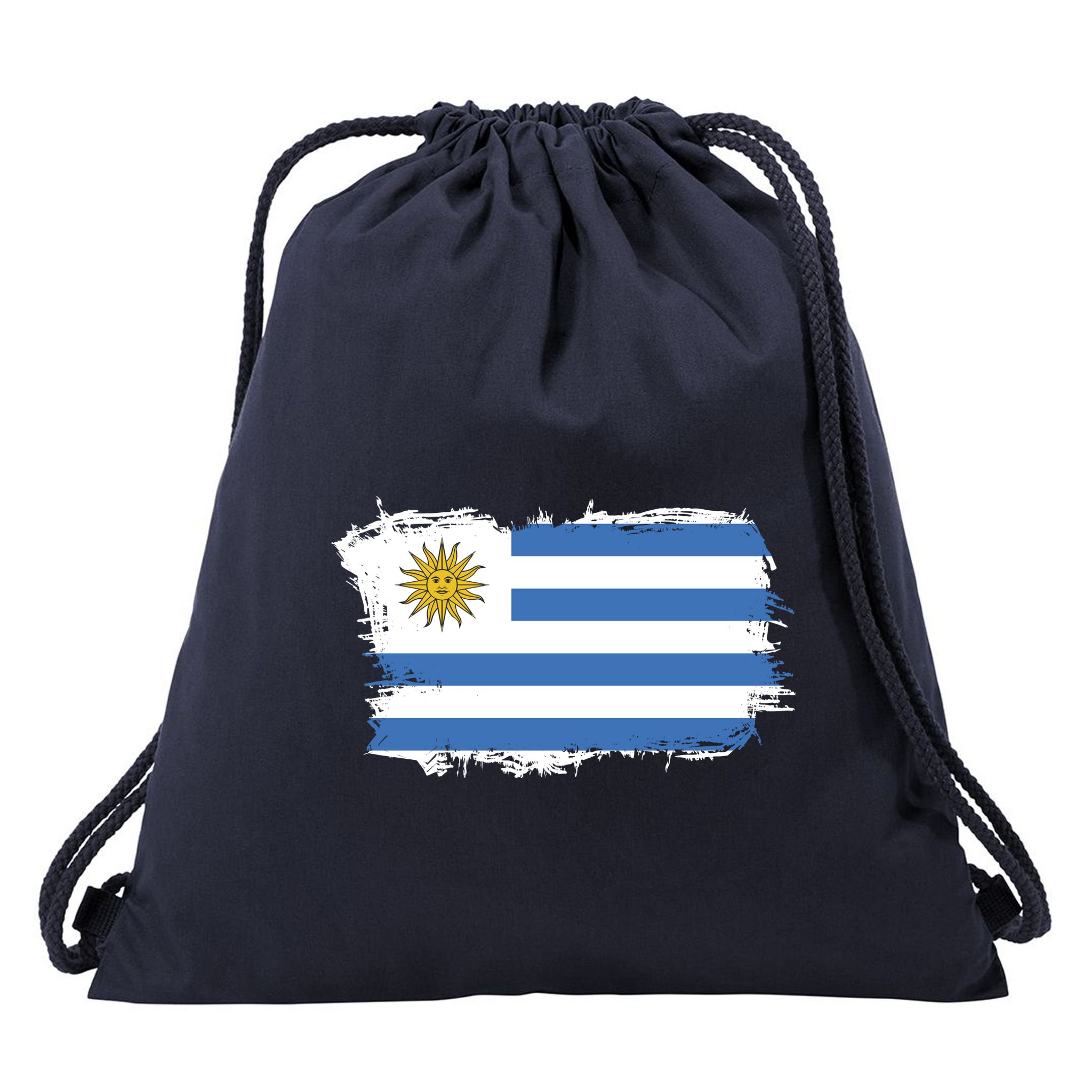 Vintage Uruguay Flag Drawstring Bag