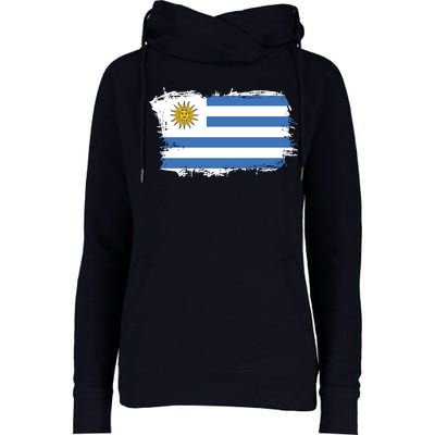 Vintage Uruguay Flag Womens Funnel Neck Pullover Hood